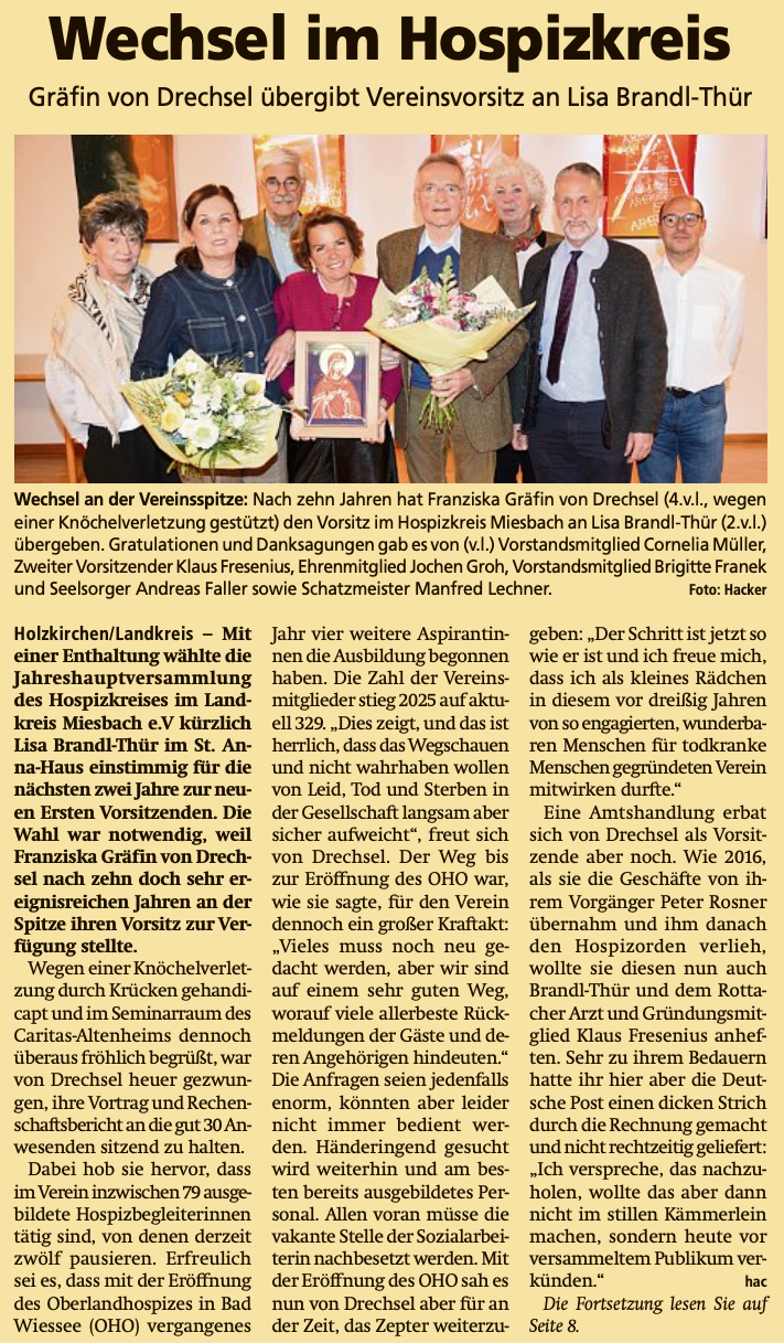 Wechsel im Hospizkreis